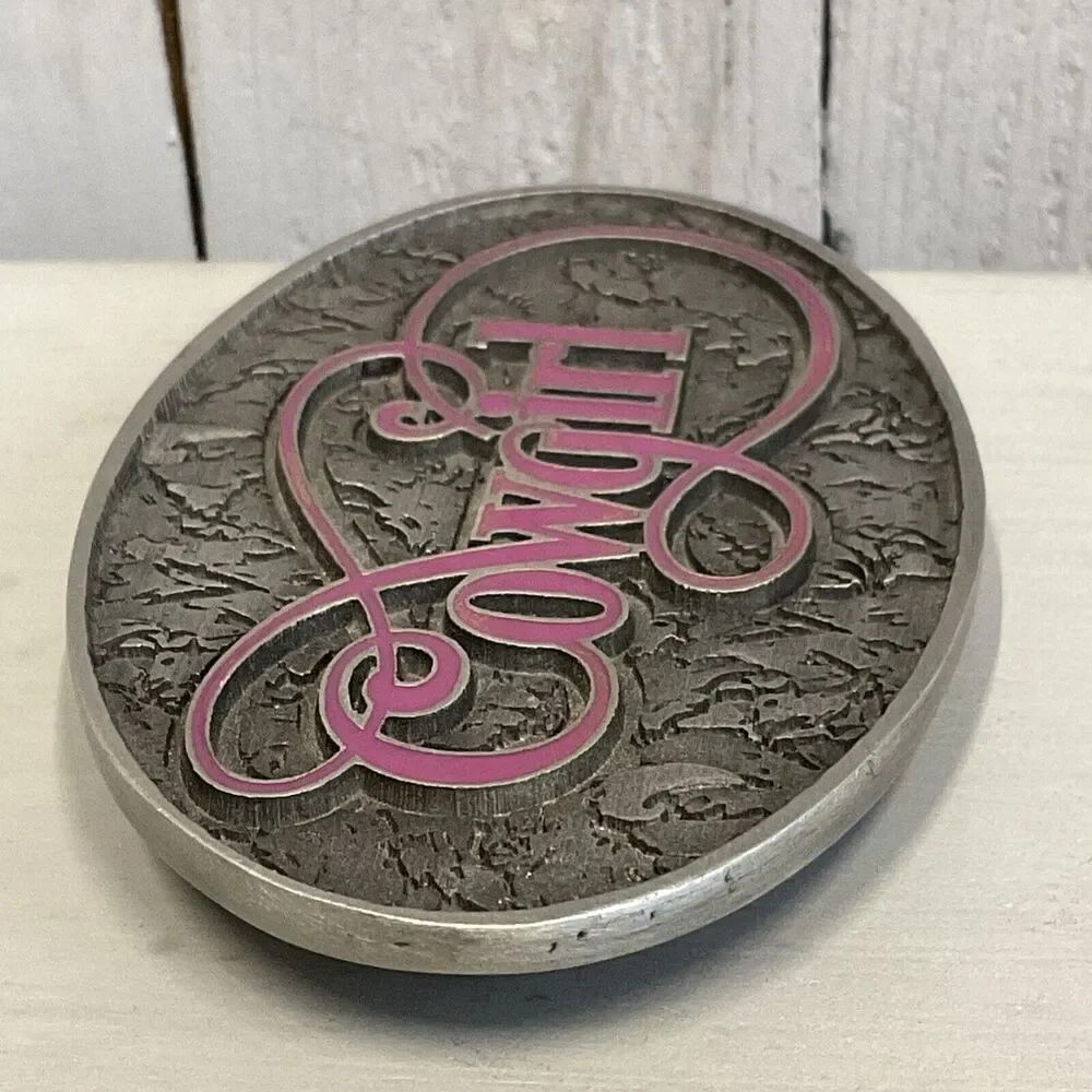 SpecCast Cowgirl Belt Buckle Womens‎ Pewter Oval Western Textured Ladies Rodeo